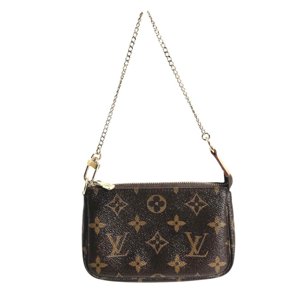 LOUIS VUITTON Brown Monogram Canvas Pochette Pouch